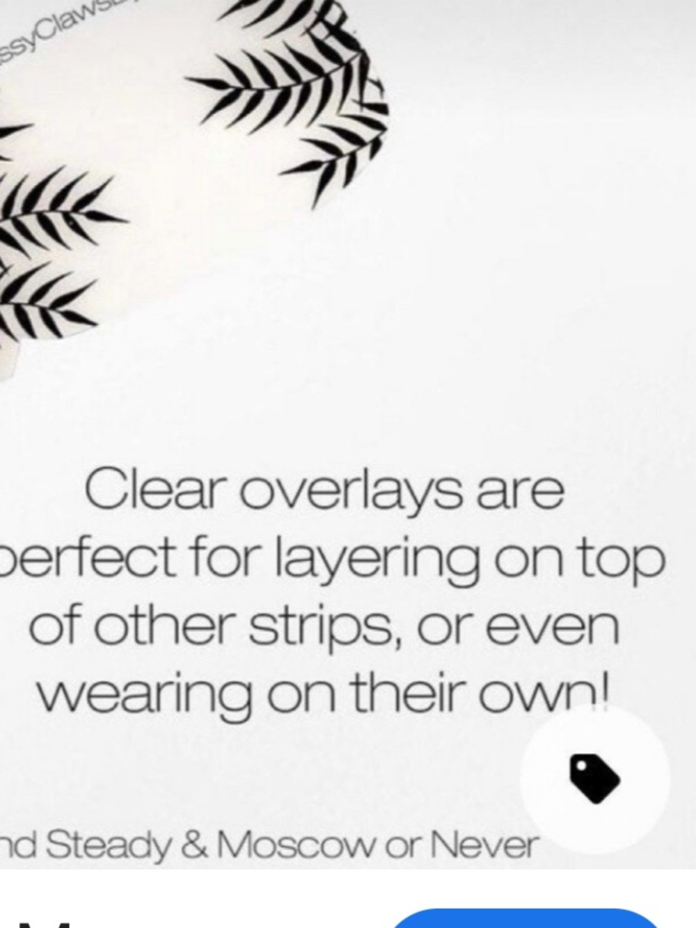 Color Street Palm Before the Storm FDL040 clear overlay black leaf design 16pcs - Picture 8 of 11